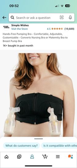 Hands-Free Pumping Bra - Comfortable, Adjustable, Customizable - Converts Nursing Bra or Maternity Bra to Breast Pump Bra