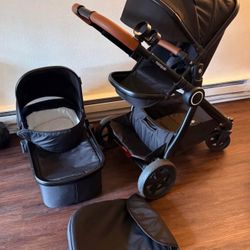 Stoller + Car Seat + Bassinet. Mompush MaxiCosi