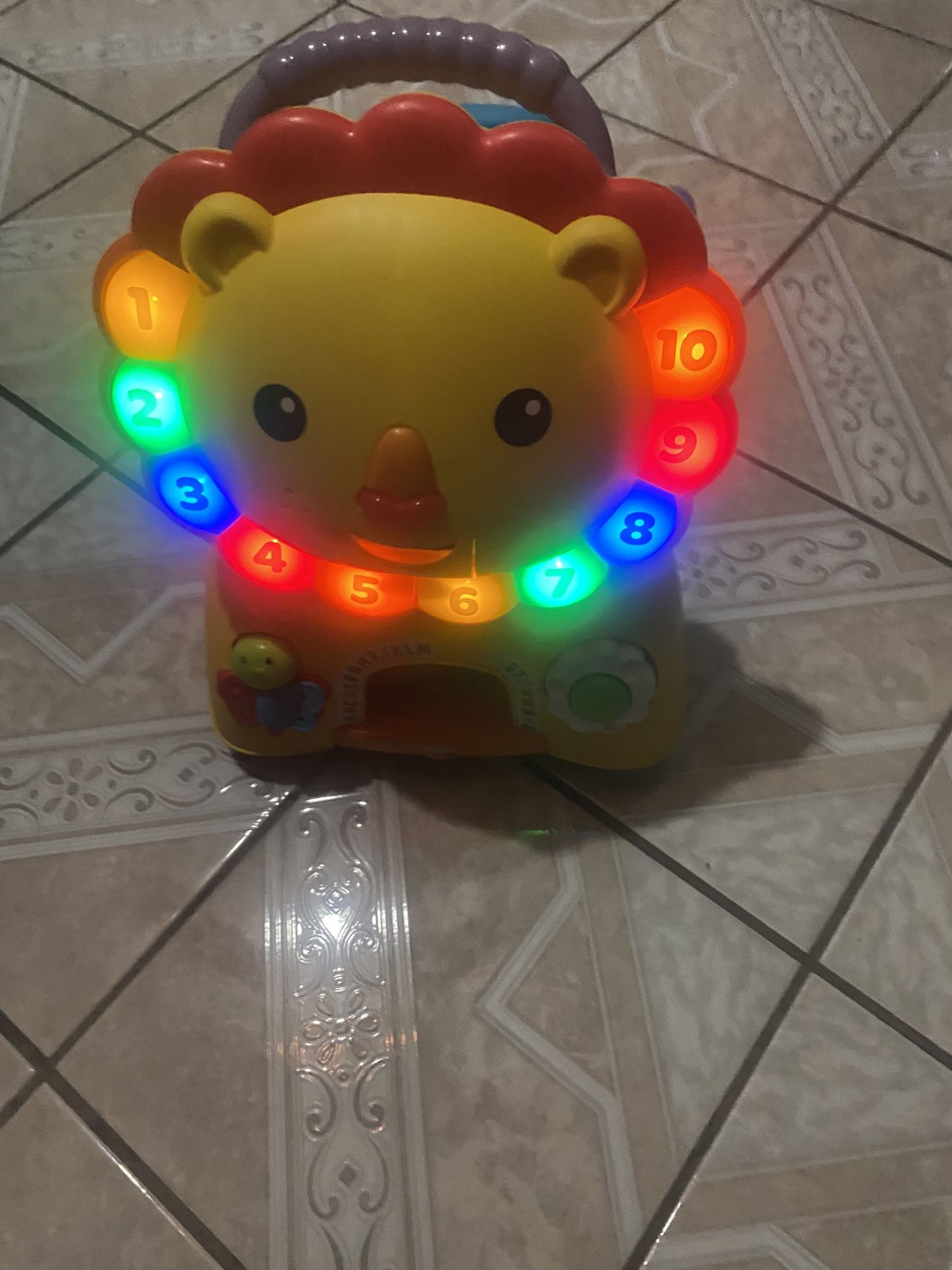 baby toy stroller with lion face