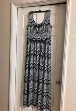 Long Black & White Dress