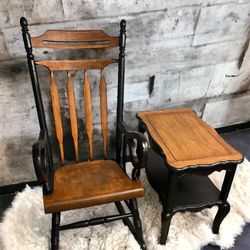 Rocking Chair And Side Table 