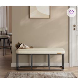 (FREE Bonus)BRAND NEW 45”16” Leather Bench (Bonus For NEW Couch)