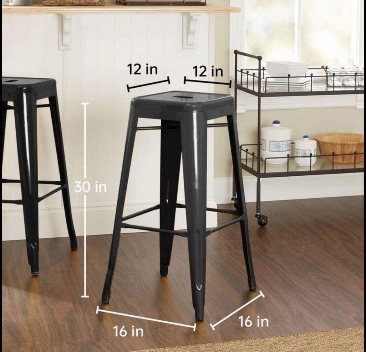 metal bar chair for (4)