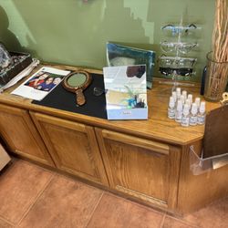 Long  Oak Credenza For Sale In Monroe. $50.00 OBO