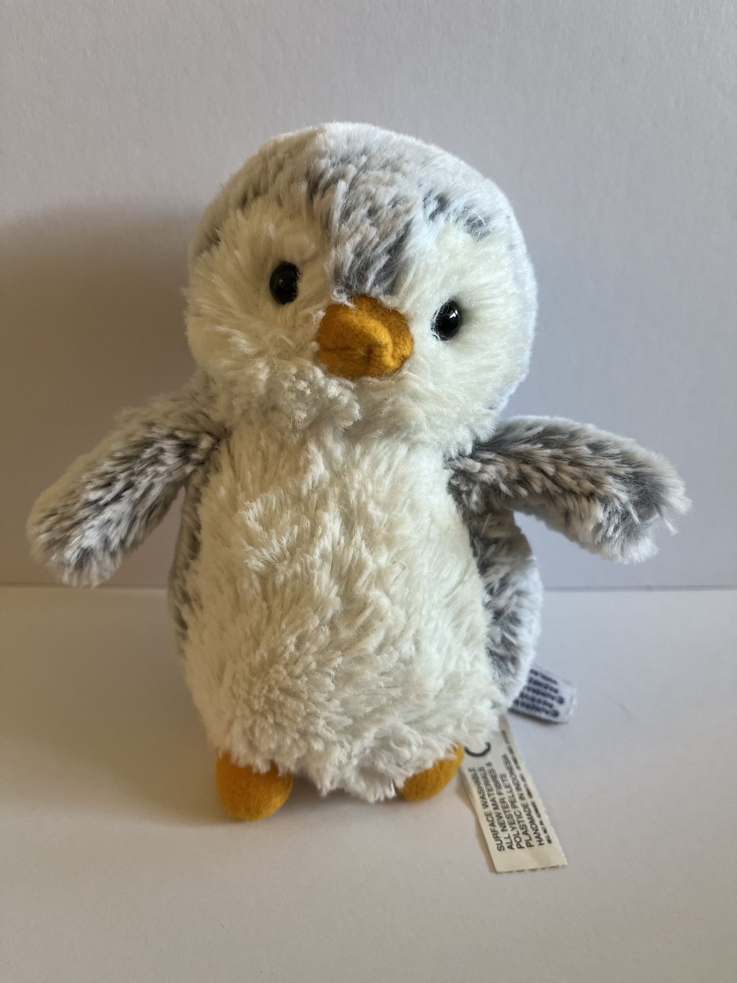 Grey Fluffy Penguin Plushie