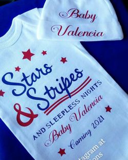 Announcement Baby Onesie Set