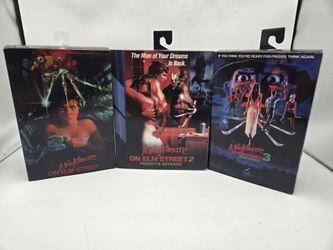 NECA Nightmare on Elm Street Ultimate Lot Of 3 Figures Part 1, 2 & 3 New In Box