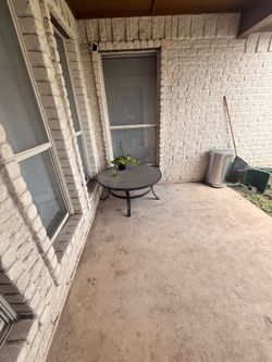 Moving Out Sale-Glass patio table