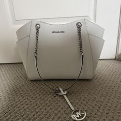 White MK Tote