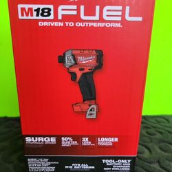 MILWAUKEE M18 FUEL SURGE 18V LITHIUM-ION BRUSHLESS CORDLESS 1/4-IN HEX IMPACT DRIVER ( TOOL ONLY  )