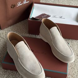 Loro Piana Open Walk Suede Boots – Cream EU40 / US 9 (Box + Dust Bag)