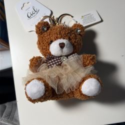 Brown Bear With Little Skirt  Key Chain 