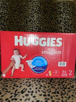 New box of 84 Huggies little snugglers  size 2 $25 firm on price