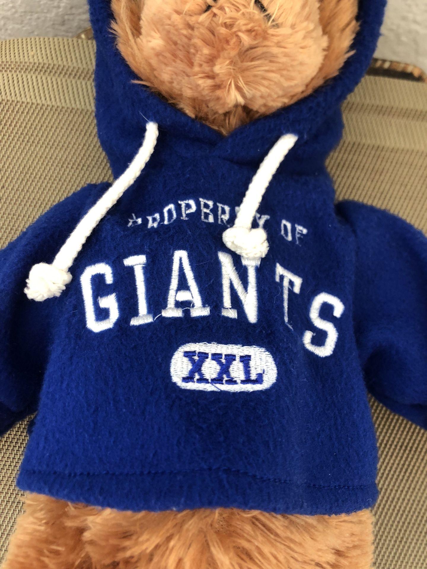 NFL New York Giants 14 Plush Bear w/ Original Tags - Hoodie Teddy Bear  Blue NY