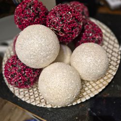 Glitter Christmas Ball Ornaments Set