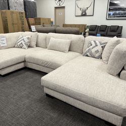Beige XL Sofa Sectional Set - FAST DELIVERY 