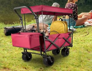 Extra Large Collapsible Garden Cart with Canopy