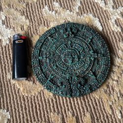 Carved Stone Mayan Calendar (5in Diameter)