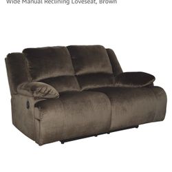 Microfiber Extra Wide Power Reclining Adjustable Sofa And Loveseat, Brown