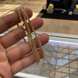10kt Gold Franco Chain 24inch 