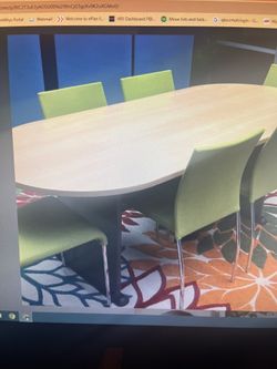 Office conference Desk And 8 Chairs