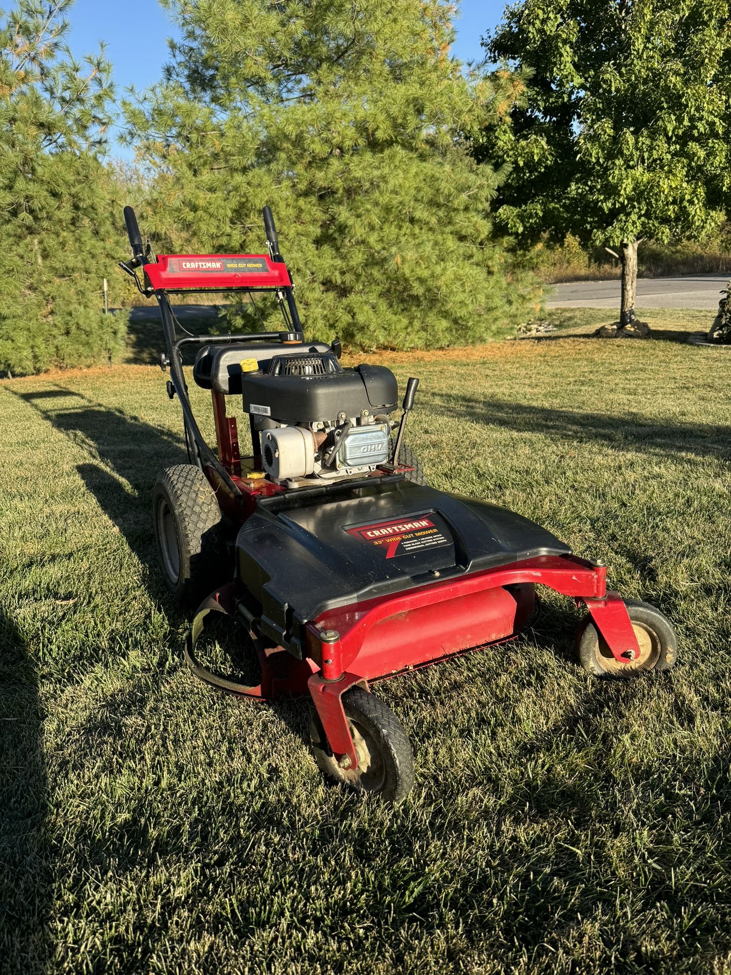 33” Wide Cut Craftsman Walk Behind Mower