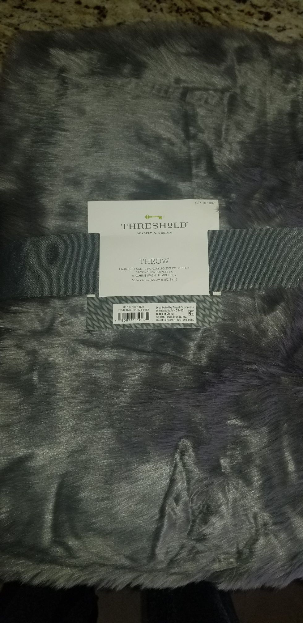 Threshold faux fur throw blanket