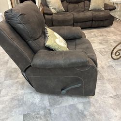 Furniture, Couch With Matching Recliner