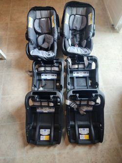 Twin Infant Car Seat Bundle, 2 Baby Trend EZ-Lift Plus Seats + 4 Bases