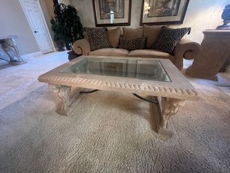 Stone & Glass Coffee Table