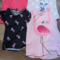 Set Of 4 Girl's Size 7-8 Tops 