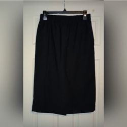 NWT Fendi Black A line Midi Skirt With Side Pockets Size 42 (6) USA