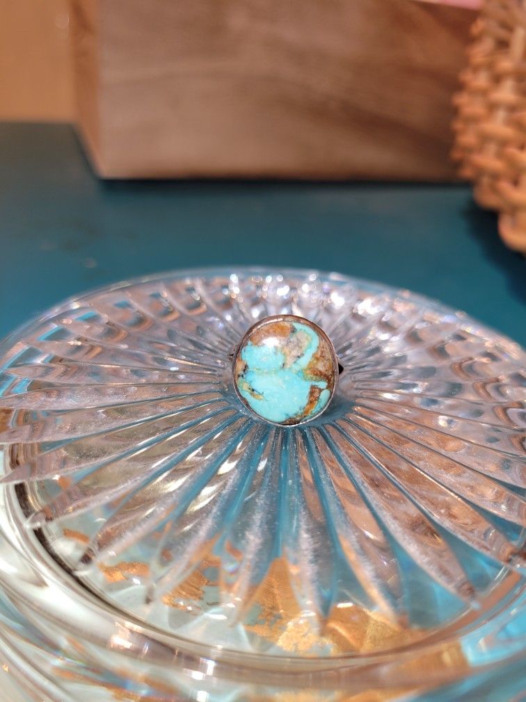 Turquoise Ring Set In Sterling