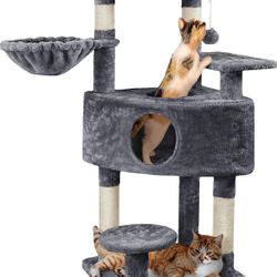 46 Inch Dark Gray Cat Tree 592322