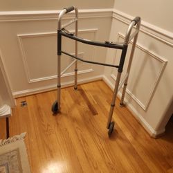 2 Wheel Walker  W/ Gliders Holds 300 Lbs