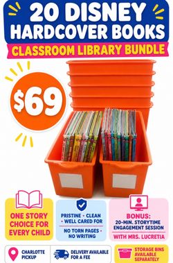 20 Walt Disney Hardcover Books – Classroom Library Bundle