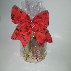 Mens Valentines Day Giftbasket Medium Red And Brown