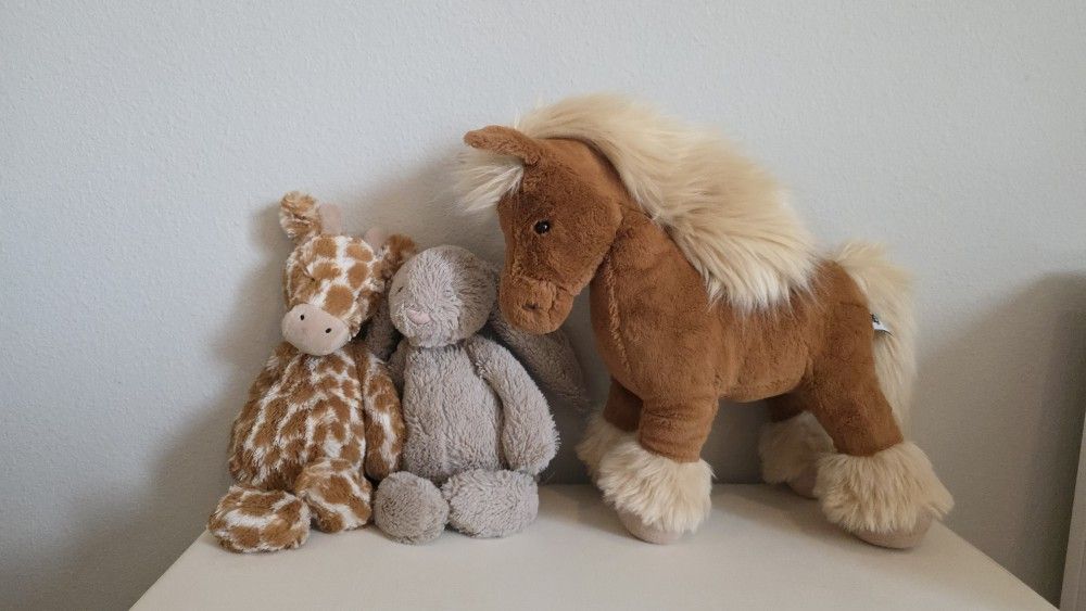 3 Adorable Jellycat Stuffed Animals