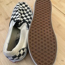 Vans Black Checkered Slip On Mens 5.5/Women Size 7