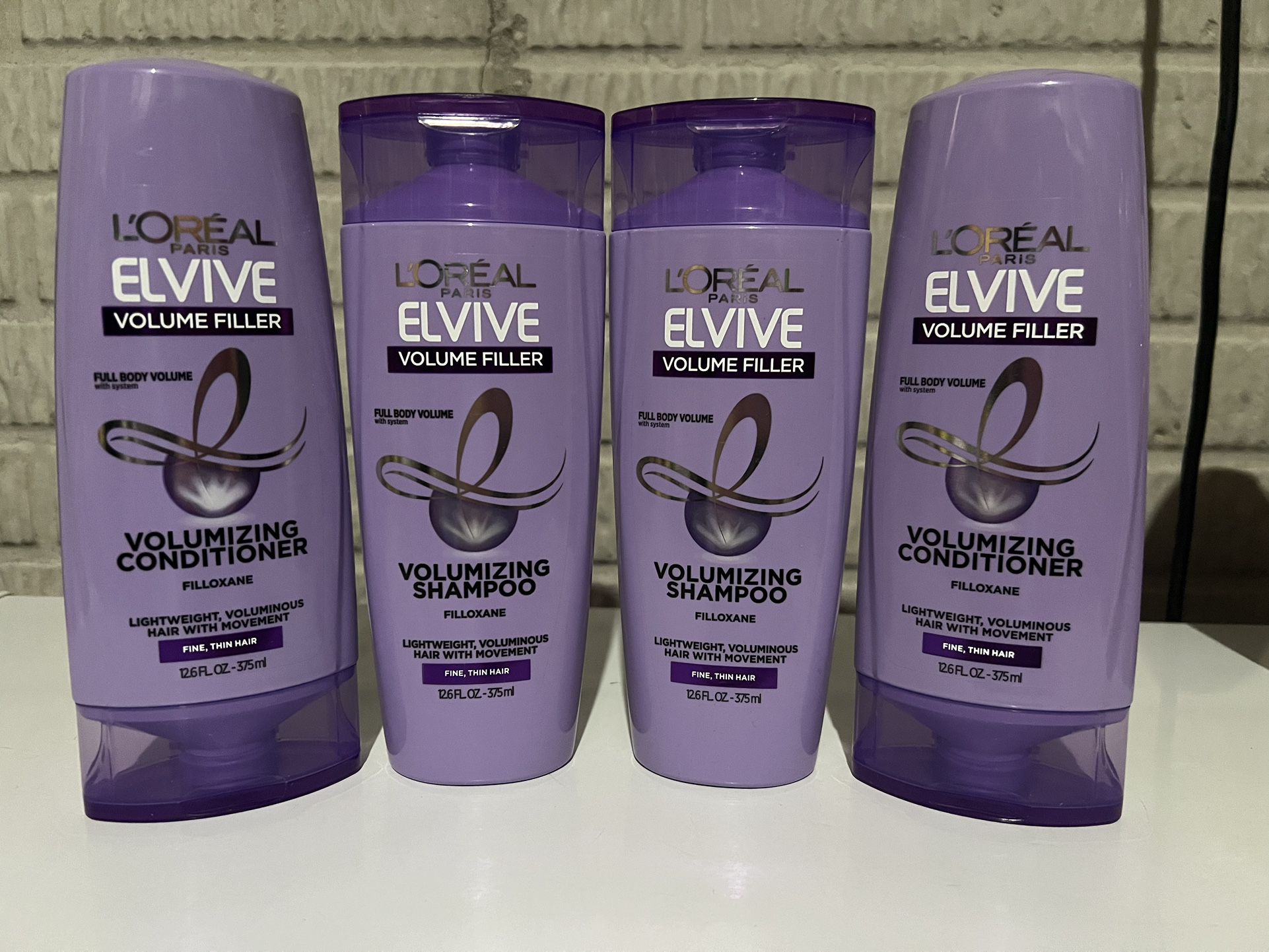 4 New Unopened L’Oreal Elvive Shampoo And Conditioner Bundle 