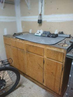 Garage bench solid wood