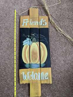 Halloween / Fall hand painted hanging woodenly decor