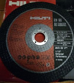 New Hilti 7" x 1/6" x 7/8" AC-D Abrasive Blade, 25-Pack