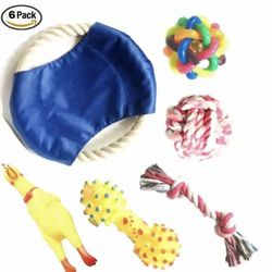 Chew Dog Toys Squeaky Dog Toys for Puppy and Small Medium Dog. 6 PCS
