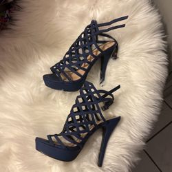 Size 8 Navy Suede