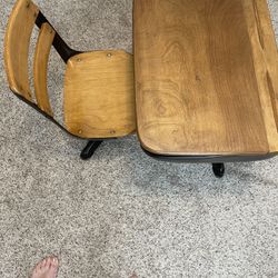 Vintage Child Desk - Attached Chair Works Great