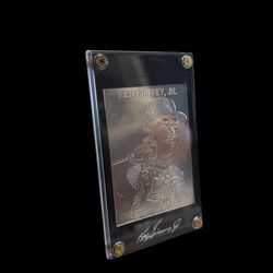 Ken Griffey Jr Limited Edition Metal Plaque Card #02/888 ‘Junior’ Career Stats Engraved