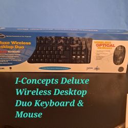 I-Concepts Deluxe Wireless Desktop Duo Keyboard & Mouse-$20.00
