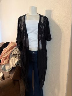 Large/xl black kimono