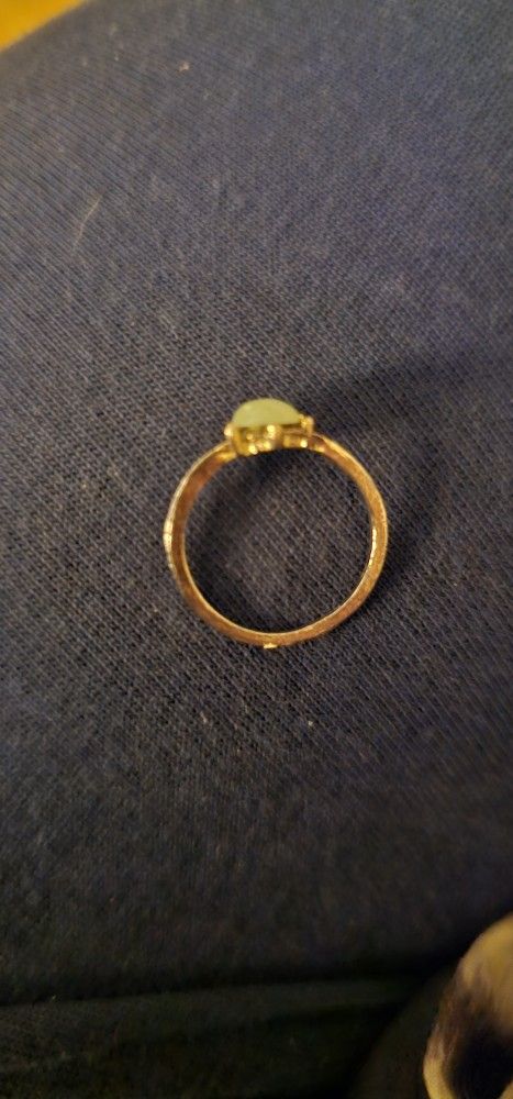 24k Gold Engagement Ring With 3 Carat Opal Gemstone